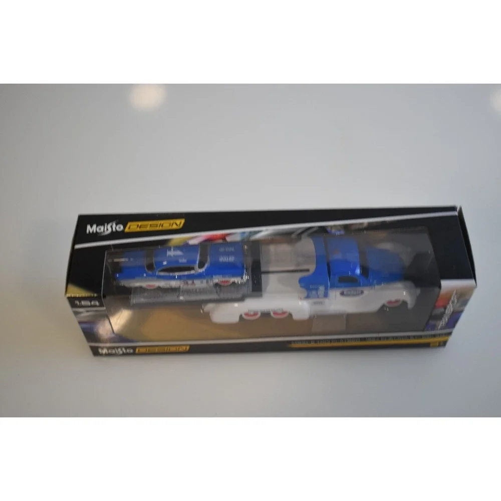 Maisto Design 1:64 Missile Tow Flatbed/ 1957 Chevrolet Bel air New